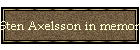 Sten Axelsson in memoriam